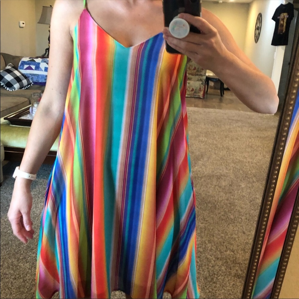 Pink Lily Rainbow Dress